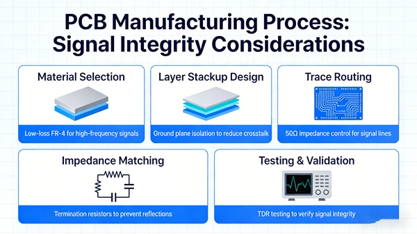 Fabricación de placas de circuito impreso (PCB) e integridad de la señal